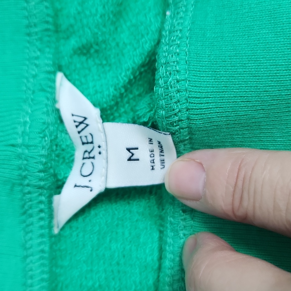 J. Crew Heritage Cotton Fleece Jogger Pants Green - Medium - Picture 5 of 8
